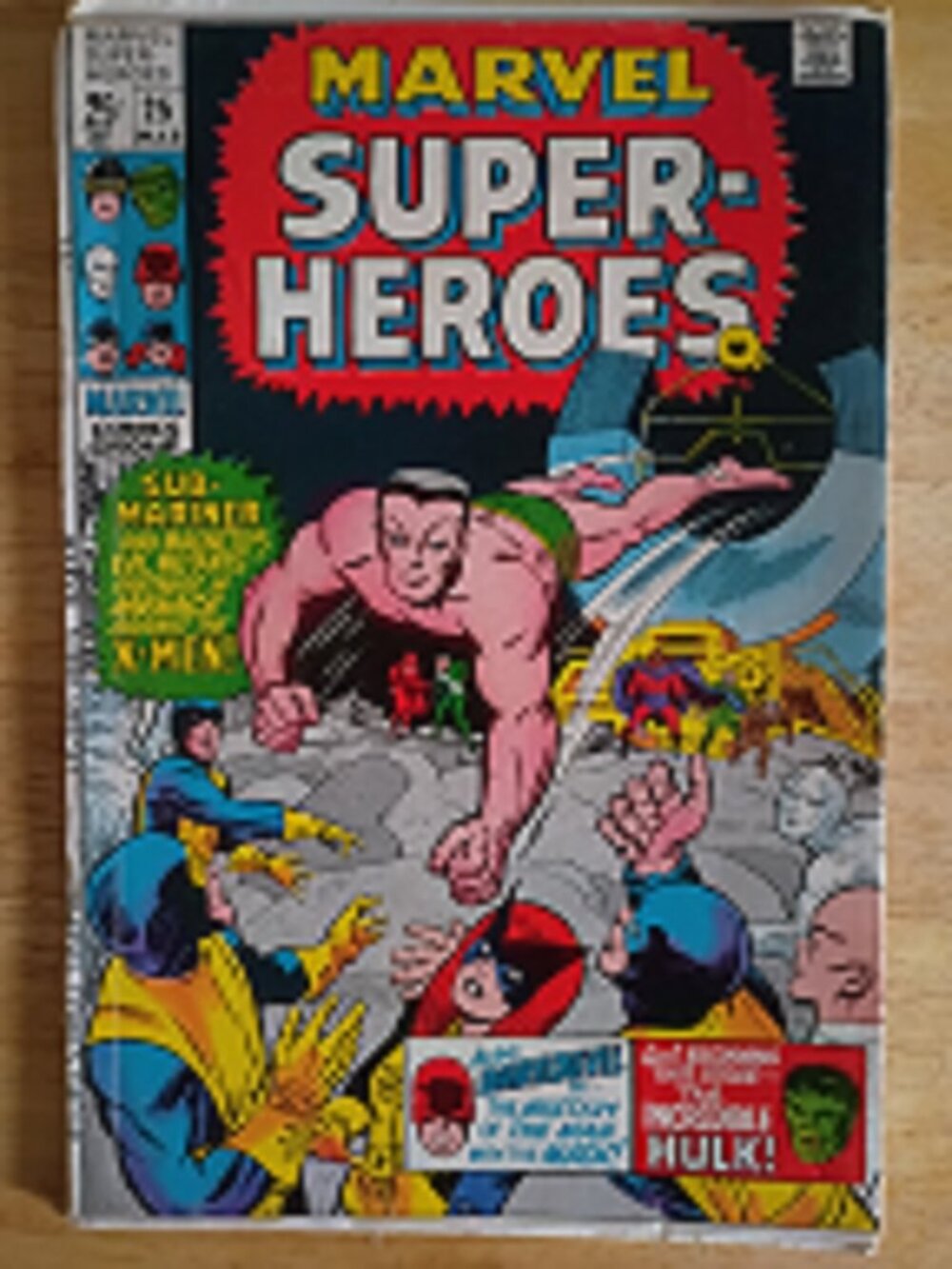Vintage Marvel Super-Heroes Vol 1 #25 March 1970 Comic Book - Sub-Mariner X-Men